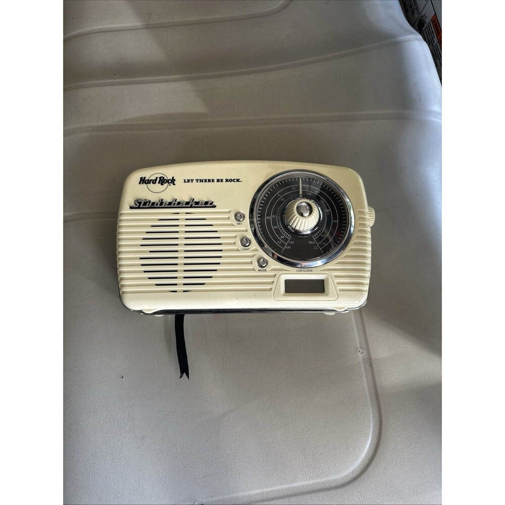 Vintage Hard Rock Cafe Studebaker AM/FM TV1/TV2 Weather Portable Radio Tested